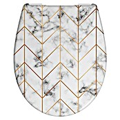 Poseidon WC-Sitz Marmor (Duroplast, Marmor/Gold, Mit Absenkautomatik) | BAUHAUS