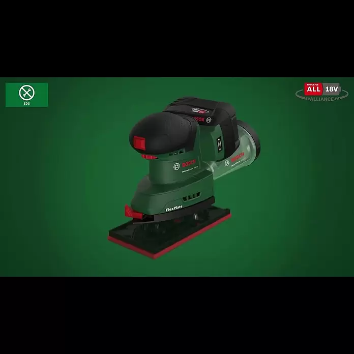 Bosch Power for All 18V Akku-Deltaschleifer Universal Sander 18V-10 - 18 V, Ohne Akku, Leerlaufschwingzahl: 12.000 U/min - 22.000 U/min - UniversalSander 18V-10