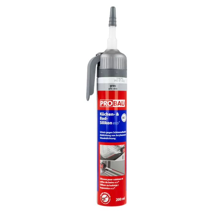 Probau eco Sanitär- & Küchensilikon - Grau, 200 ml