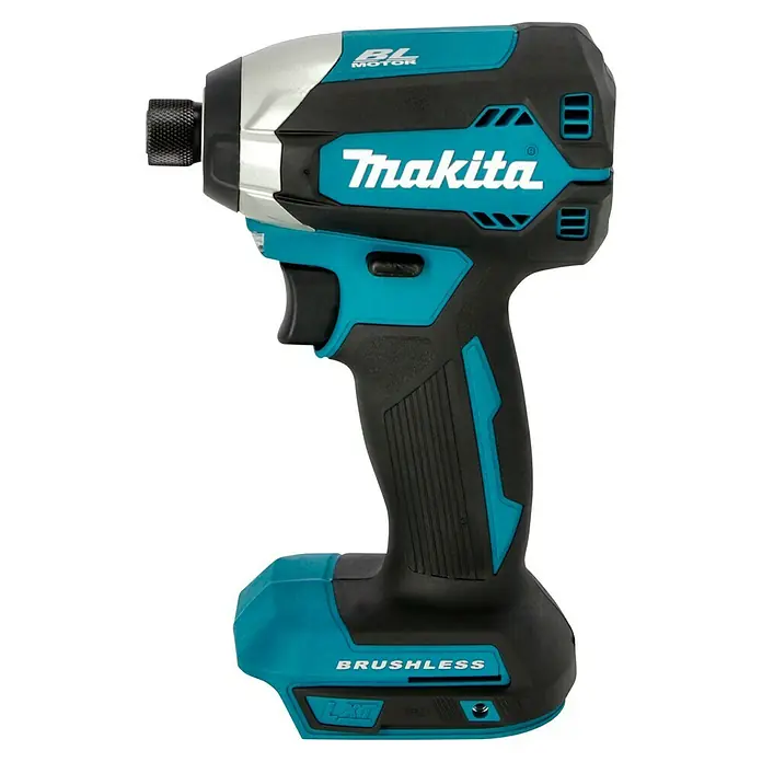 Makita LXT 18V Akku-Schlagschrauber DTD153Z - 18 V, Ohne Akku, 170 Nm - Abbildung eines Makita Akku-Schlagschraubers mit bürstenlosem Motor. Das Gerät ist in den Farben Schwarz und Türkis gehalten.