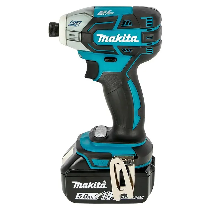 Makita LXT 18V Akku-Impulsschrauber DTS141RTJ - 18 V, 2 Akkus, 5 Ah, 40 Nm - Akku-Schlagschrauber von Makita mit robustem Design und leistungsstarkem 18V-Akku für professionelle Anwendungen.