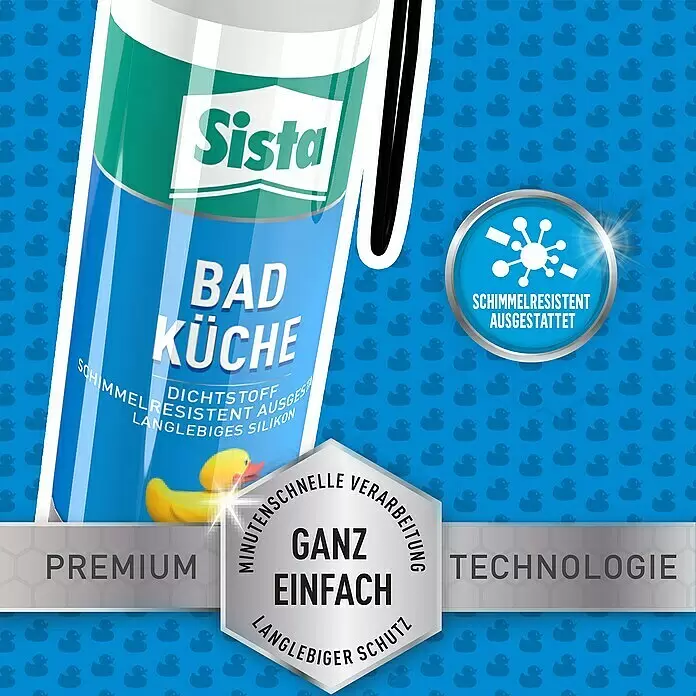 Sista Küchen-Silikon Bad & Küche - Transparent, 100 ml - Sista Dichtstoff für Bad und Küche, schimmelresistent, langlebiges Silikon.