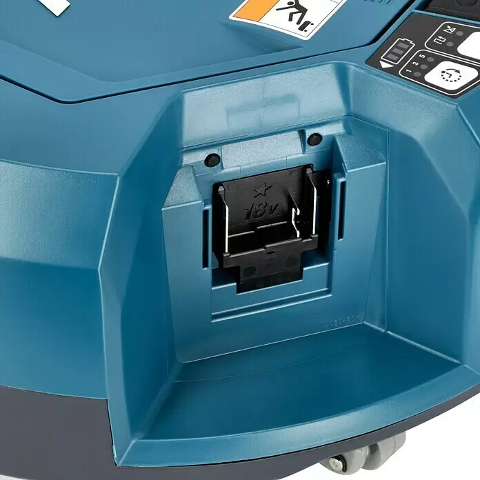 Makita LXT 18V Akku-Saugroboter DRC200Z - 18 V, Ohne Akku, Behältervolumen: 2,5 l, Akkulaufzeit: 200 min - Detailaufnahme