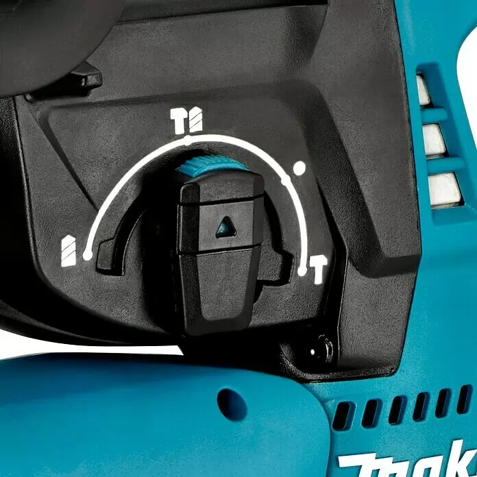 Makita LXT 18V Akku-Kombihammer DHR243RTJW + Artikelnr. 33855482 hinzufügen* - 18 V, 2 Akkus, 5 Ah, 2 J, Inkl. Staubabsaugung - Detailaufnahme