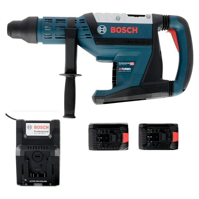 Bosch Professional AMPShare 18V Akku-Kombihammer 18V-45 C (18 V, 2 Akkus, 12 Ah, 12,5 J) | BAUHAUS