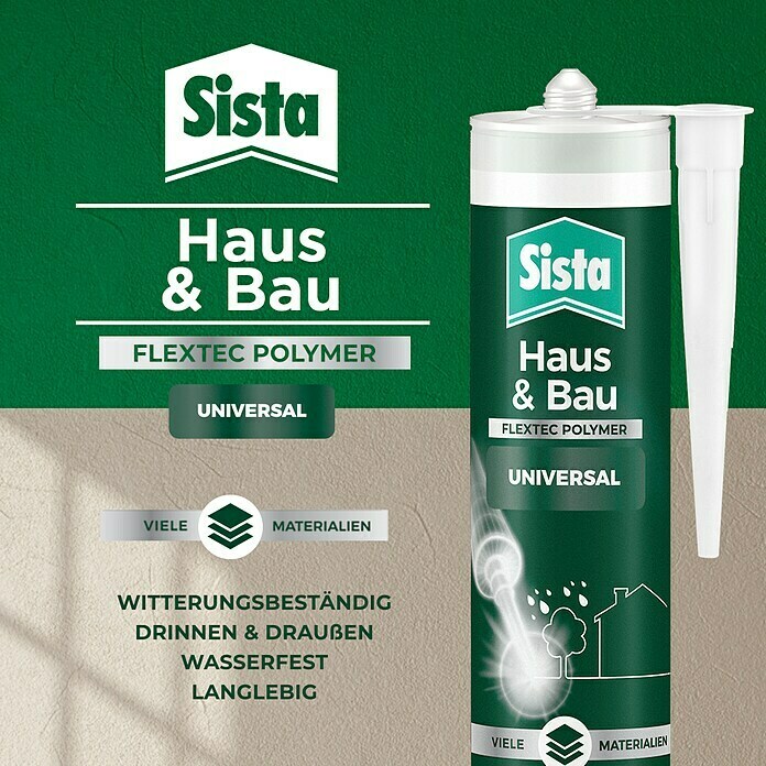 Sista Silikon Haus & Bau Universal (Transparent, 280 ml, Polymer) | BAUHAUS