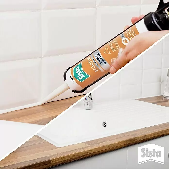 Sista Küchen-Silikon Profi-Qualität - Transparent, 280 ml - Anwendungsbeispiel