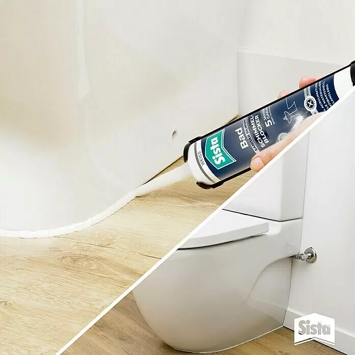 Sista Sanitär-Silikon - Weiß, 280 ml - Anwendungsbeispiel