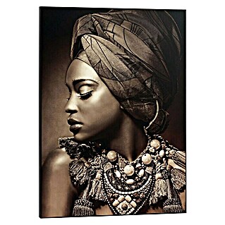 Canvasschilderij Slim Frame (African beauty, b x h: 50 x 70 cm)