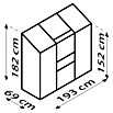 Vitavia Gewächshaus (0,69 x 1,93 x 1,82 m, Glasstärke: 4 mm, Aluminium)