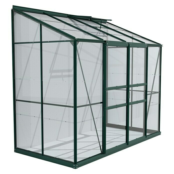 Vitavia Gewächshaus (1,31 x 2,55 x 2,22 m, Glasstärke: 3 mm, Smaragd)