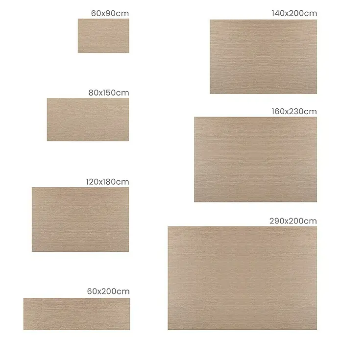 Alfombra de vinilo Living Lisa - Sisal, 180 x 120 cm - Selección de alfombras de varios tamaños.