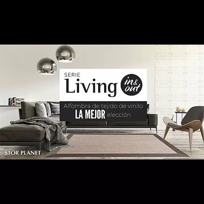 Alfombra de vinilo Marco - Oro, 180 x 120 cm - Alfombras Living. LA MEJOR