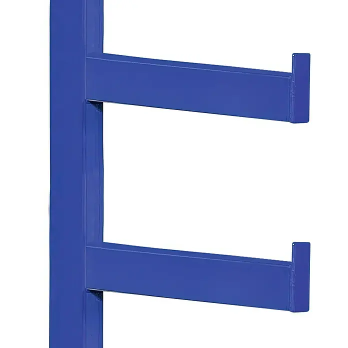 Regalux Kragarmregal - H x B x T: 200 x 270 x 63 cm, Traglast pro Träger: 200 kg, Anzahl Träger: 6 Stk., Stecken, Blau - Blaue Kragarmregale zur Lagerung langer, unhandlicher Materialien. Robuste Bauweise für hohe Belastbarkeit.
