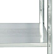 Regalux Metallregal (45 x 100 x 188 cm, Traglast: 65 kg/Boden, Silber)