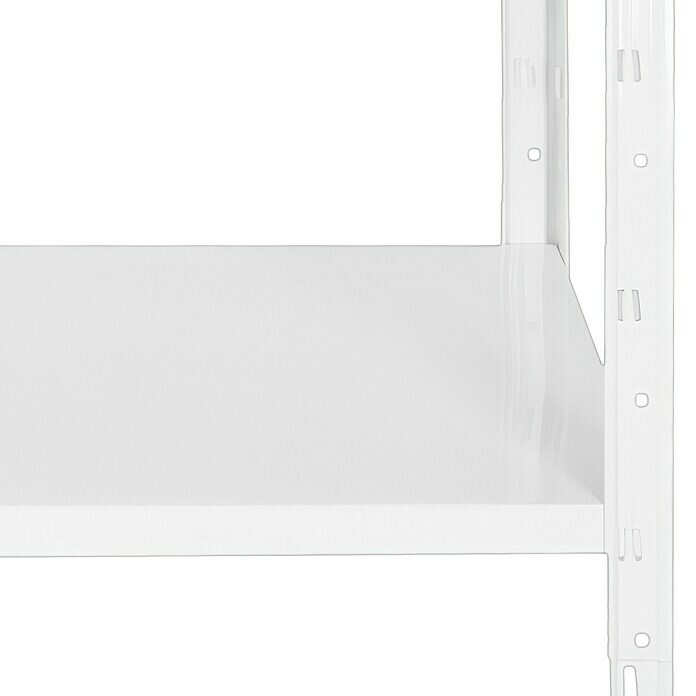 Regalux Metallregal (45 x 100 x 188 cm, Traglast: 65 kg/Boden, Weiß)