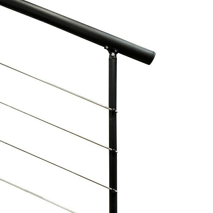 Atrium Mittelholmtreppe Dixi (Farbton Metall: RAL 9005, Breite: 70 cm, Buche, Gerade, Geschosshöhe: 222 cm - 300 cm) | BAUHAUS