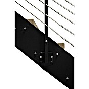 Atrium Wangentreppe Prosto (Farbton Metall: RAL 9005, Breite: 80 cm, Buche, Geschosshöhe: 274,5 cm - 285 cm) | BAUHAUS