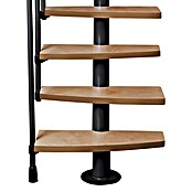 Atrium Raumspartreppe Mini Plus (Farbton Metall: RAL 9005, Breite: 60 cm, Buche, Geschosshöhe: 222 cm - 300 cm) | BAUHAUS