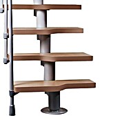 Atrium Raumspartreppe Mini (Farbton Metall: RAL 9006, Breite: 60 cm, Buche, Geschosshöhe: 222 cm - 300 cm) | BAUHAUS