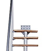 Atrium Raumspartreppe Mini Plus (Farbton Metall: RAL 9006, Breite: 60 cm, Buche, Geschosshöhe: 222 cm - 300 cm) | BAUHAUS