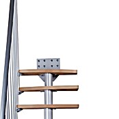 Atrium Raumspartreppe Mini Plus Vertical (Farbton Metall: RAL 9006, Breite: 60 cm, Buche, Geschosshöhe: 222 cm - 300 cm) | BAUHAUS