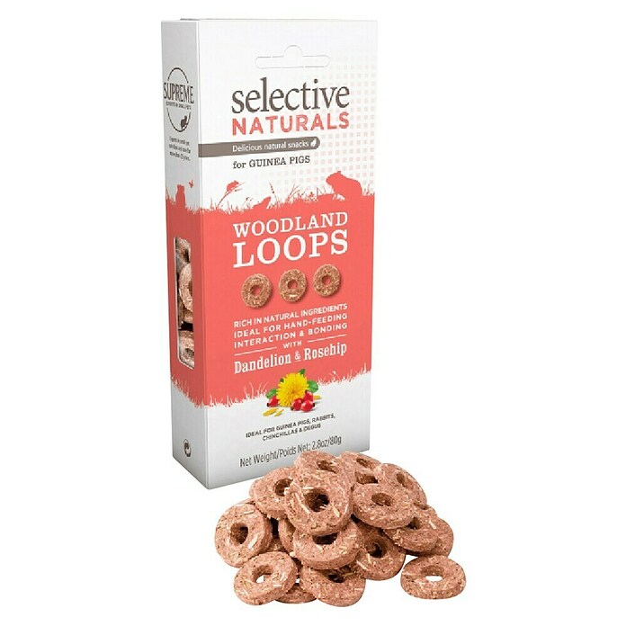 Supreme Knaagdiervoer Cavia Selective Naturals Woodland Loops (80 g, Volwassen) | BAUHAUS