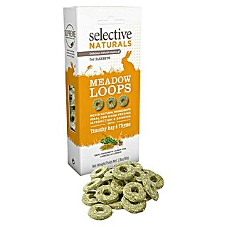 Supreme Knaagdiervoer Konijn Selective Naturals Snack Meadow Loops (80 g, Volwassen)