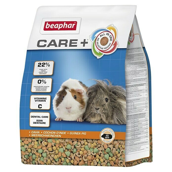 Afbeelding van Beaphar Knaagdiervoer Care+ Cavia - 1,5kg - Volwassen