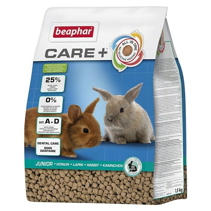 Afbeelding van Beaphar Knaagdiervoer Care+ Konijn Junior - 1,5kg - Junior