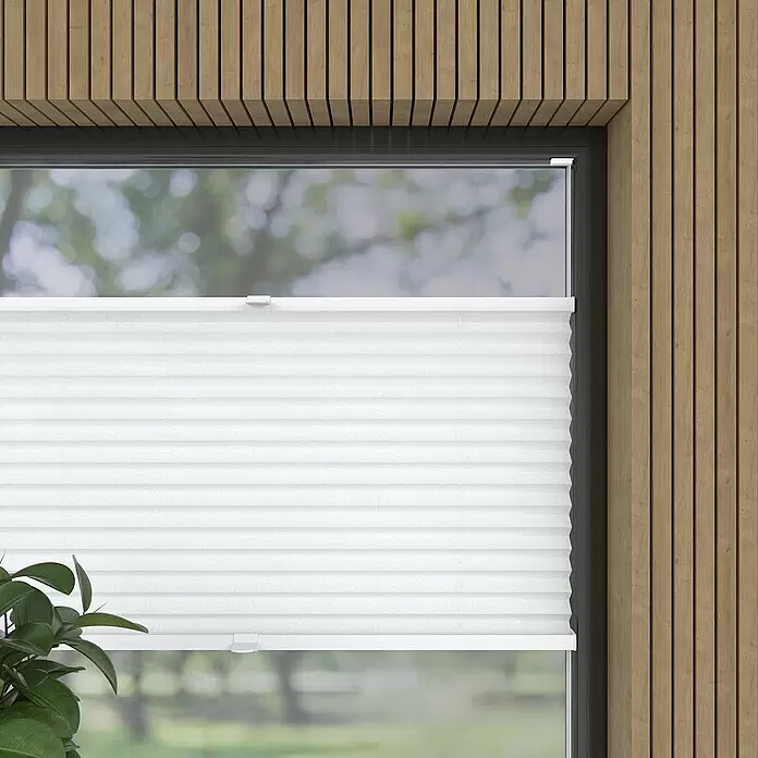 Expo Ambiente Plissee - B x H: 80 x 130 cm, Beige - Stimmungsaufnahme