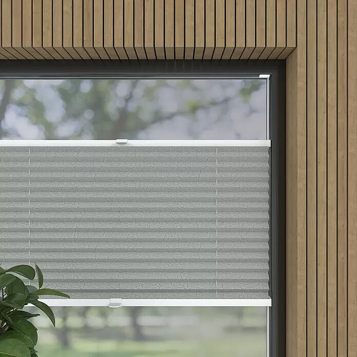 Expo Ambiente Plissee - B x H: 60 x 130 cm, Grau - Detailaufnahme
