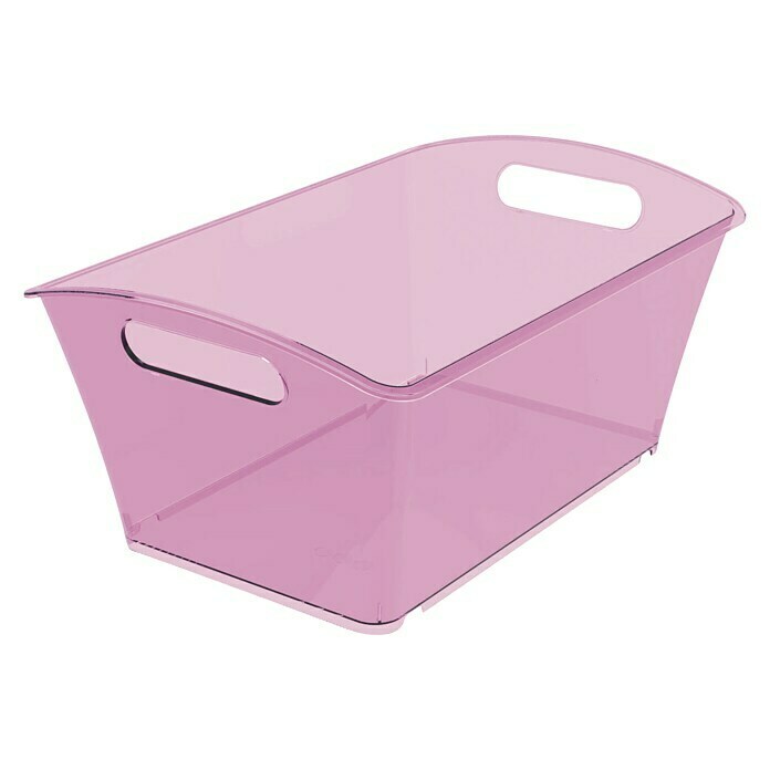 Caja apilable QJN (L x An x Al: 17,8 x 11,3 x 9,1 cm, Plástico, Pink)