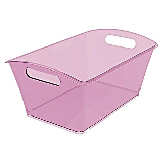Caja apilable QJN (L x An x Al: 17,8 x 11,3 x 9,1 cm, Plástico, Rosa)