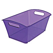 Caja apilable QJN (L x An x Al: 17,8 x 11,3 x 9,1 cm, Plástico, Lila)