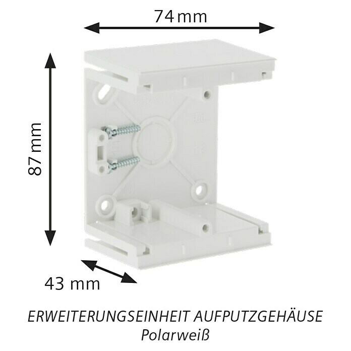 Siemens DELTA Viva Aufputzgehäuse Erweiterungseinheit SIE039772 (Polar Weiß, Kunststoff, Unterputz) | BAUHAUS