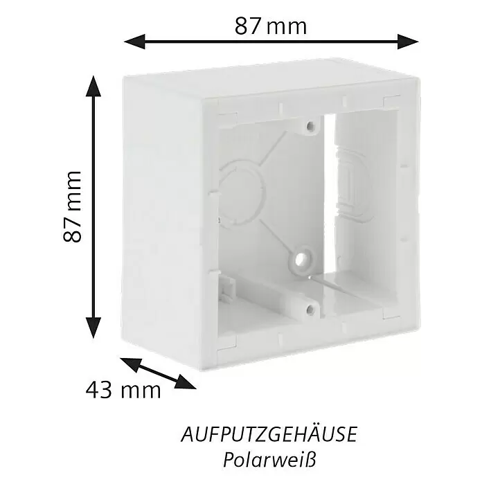 Siemens DELTA Viva Aufputzgehäuse SIE039765 - Polar Weiß, Kunststoff, Unterputzmontage - Polarweißes rechteckiges Aufputzgehäuse für Elektroinstallationen.