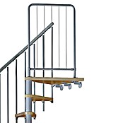 Atrium Spindeltreppe Novo (Farbton Metall: RAL 9006, Durchmesser: 160 cm, Buche, Geschosshöhe: 271,4 cm - 313,5 cm) | BAUHAUS