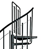 Atrium Spindeltreppe Solo Vertical (Farbton Metall: RAL 9005, Durchmesser: 120 cm, Stahl, Geschosshöhe: 264 cm - 286 cm) | BAUHAUS