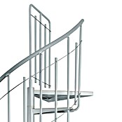 Atrium Spindeltreppe Solo Vertical (Farbton Metall: RAL 9006, Durchmesser: 120 cm, Stahl, Geschosshöhe: 264 cm - 286 cm) | BAUHAUS