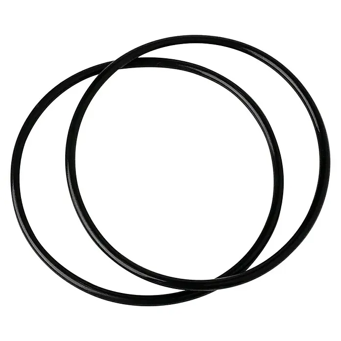 Bb agua Junta de goma para vaso 10" EUR35/BbBasic - 2 ud. - Dos juntas tóricas negras sobre un fondo blanco, ideales para sellar y aislar en diversas aplicaciones.