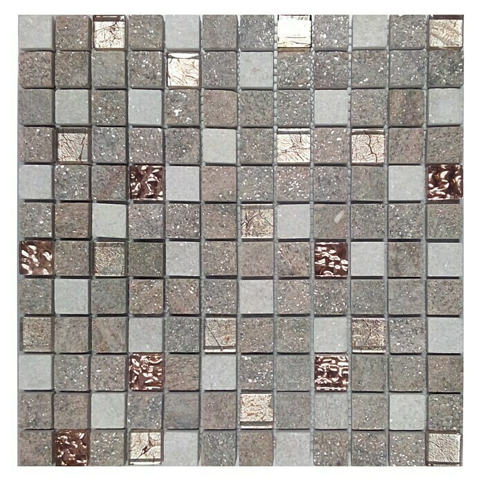 Baldosa de mosaico Urales (30 x 30 cm, Granito, Rosa)