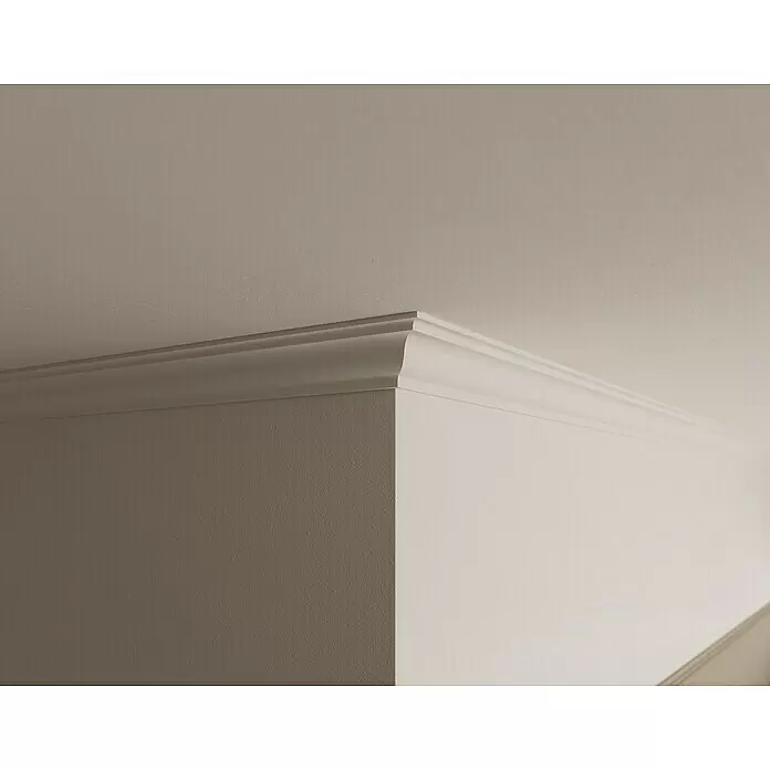 Nmc Decoflair Zierprofil Deckenleiste D7 - 2 m x 45 mm x 40 mm, Extrudiertes Polystyrol (XPS) - Stimmungsaufnahme