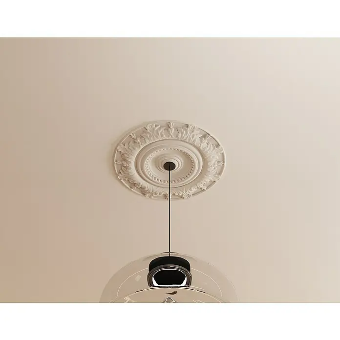 Nmc Decoflair Rosette M67 - Durchmesser: 50 cm, Hochverdichteter Polyurethanschaum (PU), Weiß, 1 Stk. - Elegante Deckenleuchte mit Stuckrosette. Das Design kombiniert klassische Elemente mit moderner Beleuchtung für ein stilvolles Ambiente.