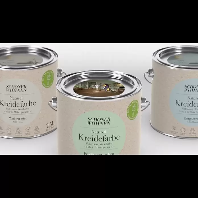 SCHÖNER WOHNEN-Farbe Naturell Wandfarbe Kreidefarbe - Kirschblütenmeer - zartes Rosa, Matt, 1 l, Konservierungsmittelfrei - Schner wohnen beginnt mit Farbe | SCHNER WOHNEN Naturell Kreidefarben
