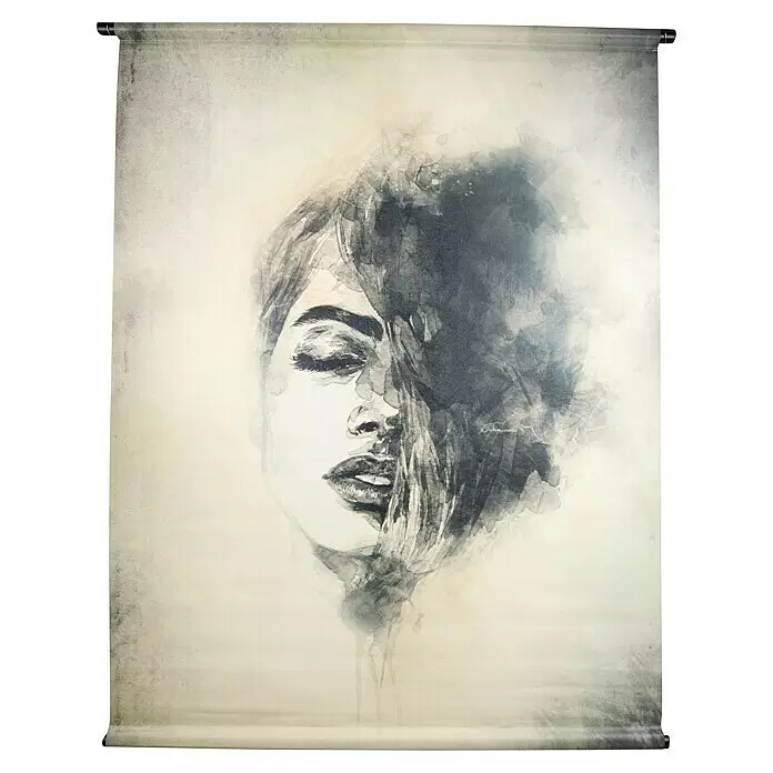 Wandbild - Face, 117 x 147 cm, Textil - Vorderansicht
