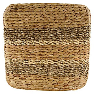 Hocker Pouf Seegras (Quadratisch, Natur)