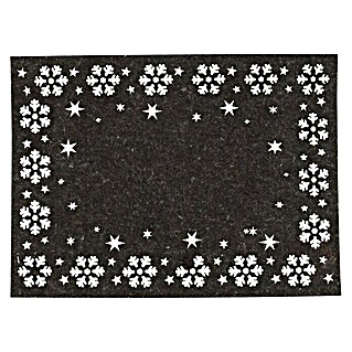 Tisch-Set Filz (Weihnachtlich, Dunkelgrau, 38 x 28 cm)