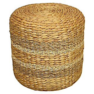 Hocker Pouf Seegras (Rund, Natur)