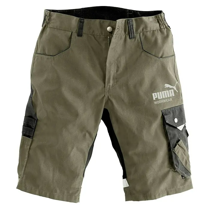 Puma Workwear Arbeitshose Champ - Konfektionsgröße: 52, Olive/Carbon, Gartenbauarbeiten - Puma Workwear Shorts in Olivgrün, ideal für Arbeit und Freizeit. Praktische Taschen und strapazierfähiges Material zeichnen diese Shorts aus.